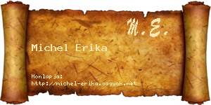 Michel Erika névjegykártya